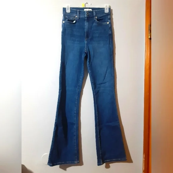 Le Jean Remy Flare Classic Blue Flared Women Jeans Size 25 - Picture 2 of 7